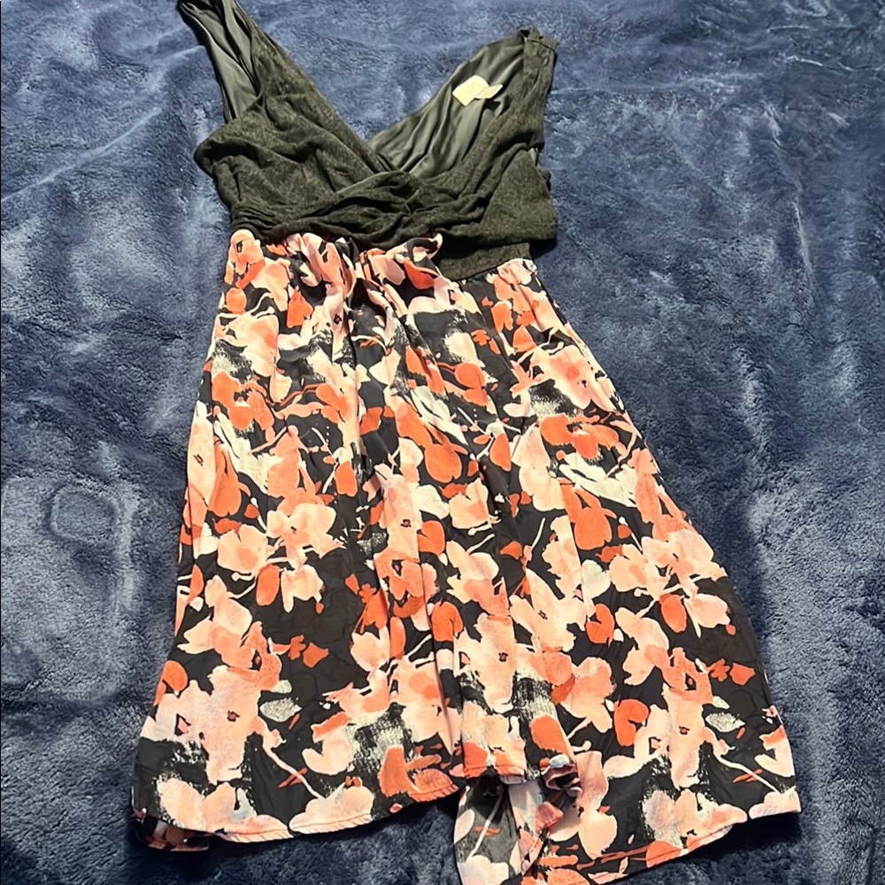 Loft Floral V-Neck Dress